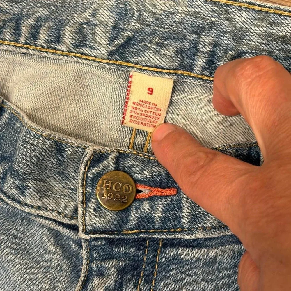 Vintage Y2K HCO Hollister Flare jeans rainbow color accent size 9